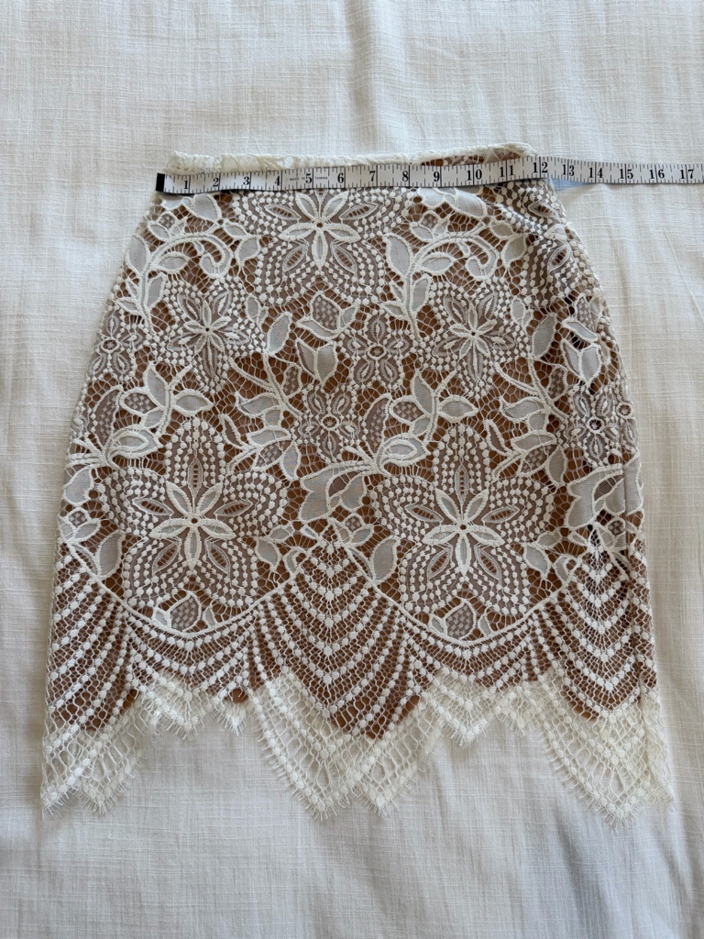 For Love and Lemons Guava Skirt White & Nude - Picture 8 of 13